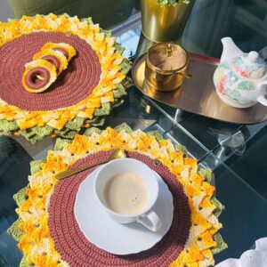 Portaplatos Girasoles Dorado