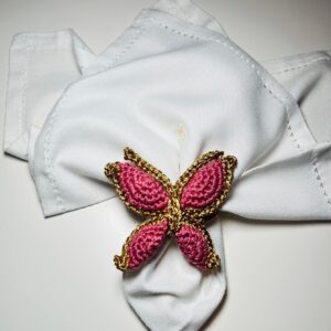 Servilletero Mariposa Rosa